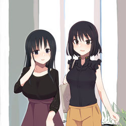 This is a pixiv picture whose title is 淑女たちの休日.