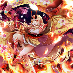 This is a pixiv picture whose title is 茨木童子.