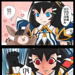 This is a pixiv picture whose title is 完全に安定したやさしいリサがリリーパ族をなでなでする.