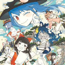 This is a pixiv picture whose title is 有頂天挑戦状散開図.