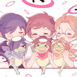 This is a pixiv picture whose title is さらざんまい.