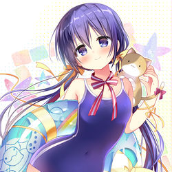 This is a pixiv picture whose title is だってスク水が描きたかったんだもん！.