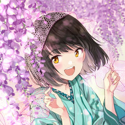 This is a pixiv picture whose title is 藤のヴェール.