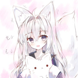 This is a pixiv picture whose title is もふ~.