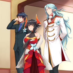 This is a pixiv picture whose title is 【PFLS】白き花携える者達【謳華祭】.