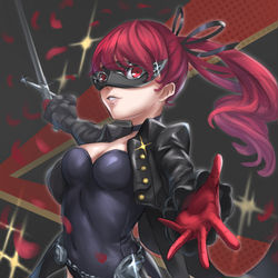 This is a pixiv picture whose title is P5Rかすみちゃん.