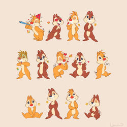 This is a pixiv picture whose title is 絵文字の表情を栗鼠で描いてみた.