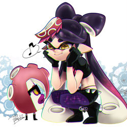 This is a pixiv picture whose title is タコトルーパーとアオリちゃん.