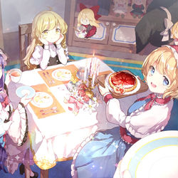 This is a pixiv picture whose title is 魔女達のお茶会.