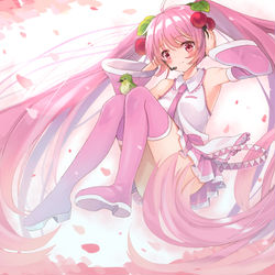 This is a pixiv picture whose title is 桜ミクさん.