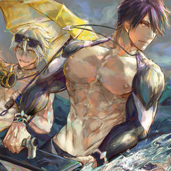 This is a pixiv picture whose title is Water gun battle.