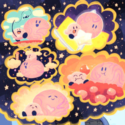 This is a pixiv picture whose title is 友の夢【カービィ27周年】.