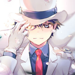 This is a pixiv picture whose title is 怪盗キッド.