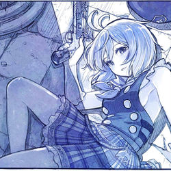 This is a pixiv picture whose title is 魔王少女シロちゃん.