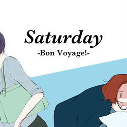 This is a pixiv picture whose title is Saturday -Bon Voyage!-【百合小説サンプル】.