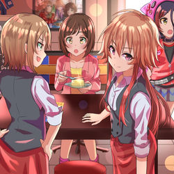 This is a pixiv picture whose title is ここはアイドルが集まる喫茶店.