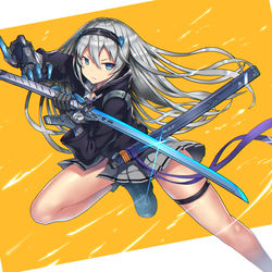 This is a pixiv picture whose title is 蒼刃.
