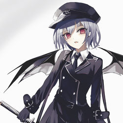 This is a pixiv picture whose title is 軍服ワンピースレミリア.