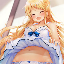 This is a pixiv picture whose title is 扇風機涼しいデーース(๑•̀ｖ•́๑).