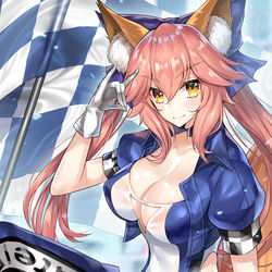 This is a pixiv picture whose title is レーシングたまも.