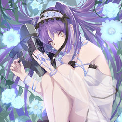This is a pixiv picture whose title is 泣かないで.