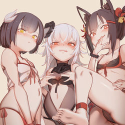 This is a pixiv picture whose title is ロリが3人.