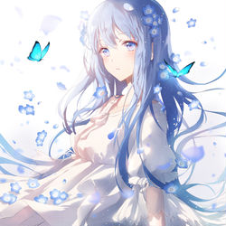 This is a pixiv picture whose title is ネモフィラ.