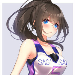 This is a pixiv picture whose title is ポニテ文香.