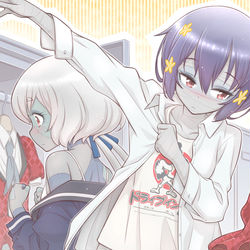 This is a pixiv picture whose title is 純愛更衣室.