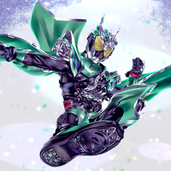 This is a pixiv picture whose title is 仮面ライダーブレン.