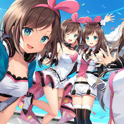 This is a pixiv picture whose title is アズールレーン × キズナアイ.