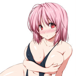 This is a pixiv picture whose title is 大胆水着の幽々子様があぶない.