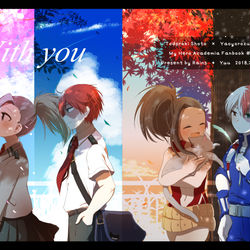 This is a pixiv picture whose title is 【WEB再録②】With you【轟百】.