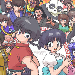 This is a pixiv picture whose title is らんまとめ＋小妖怪　190430.