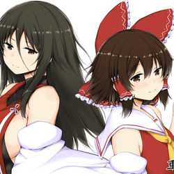 This is a pixiv picture whose title is 【１巻無料公開】博麗ふたり総集編サンプル【例大祭新刊】.