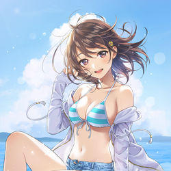 This is a pixiv picture whose title is 待ちきれない夏.