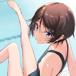 This is a pixiv picture whose title is 見返りなみこ.