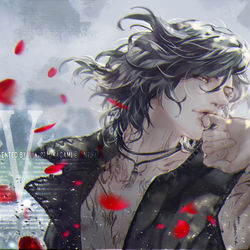 This is a pixiv picture whose title is 【DMC5】Vちゃん.