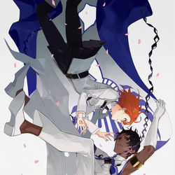 This is a pixiv picture whose title is 5/3スパコミ新刊サンプル【ジュナぐだ♀】.