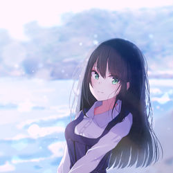 This is a pixiv picture whose title is 「ここにいるよ」.