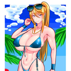 This is a pixiv picture whose title is サムス👙😎.