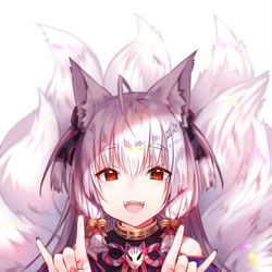 This is a pixiv picture whose title is 九尾星奈.