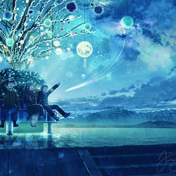 This is a pixiv picture whose title is 僕らだけのイルミネーション.