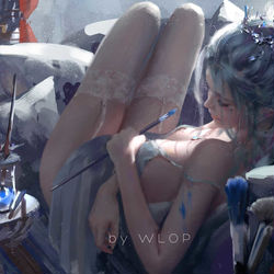 This is a pixiv picture whose title is 憩.