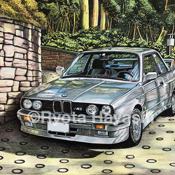 This is a pixiv picture whose title is BMW E30型 M3.