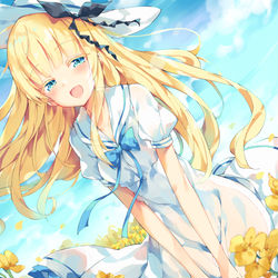 This is a pixiv picture whose title is 白ワンピ的なペルちゃん.