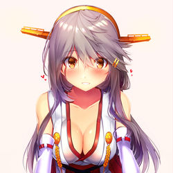 This is a pixiv picture whose title is 榛名「7年目の重み―――、確かめてみますか…？」.