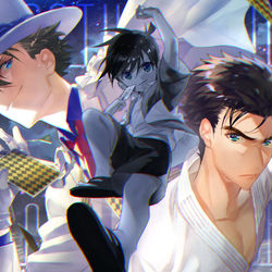 This is a pixiv picture whose title is 紺青の拳.