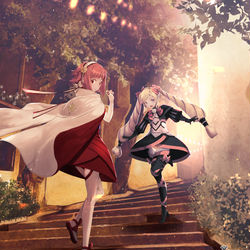 This is a pixiv picture whose title is エリーゼ＆サクラ.
