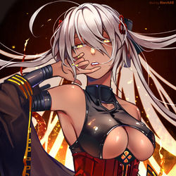 This is a pixiv picture whose title is 魔神セイバー.